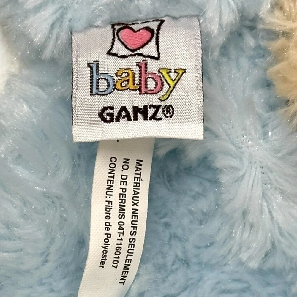 Baby Ganz Flat A Pat Blue Plush Puppy Dog Lovey Baby Security Blanket